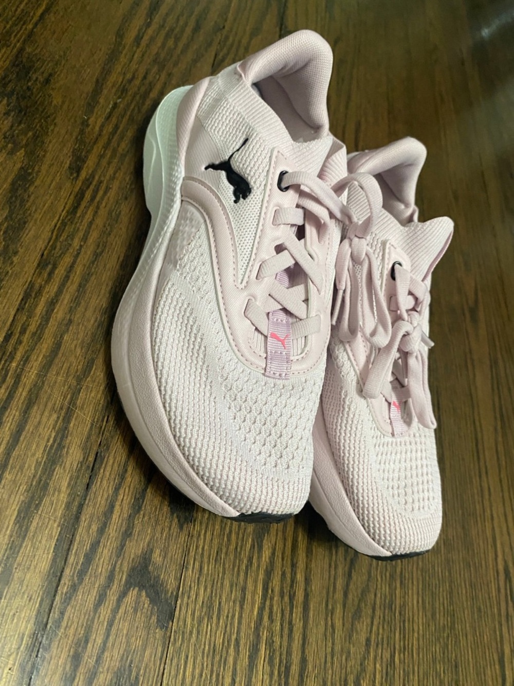 Puma Women's Light Pink Mesh Lace-Up Sneakers - Picture 10 of 16